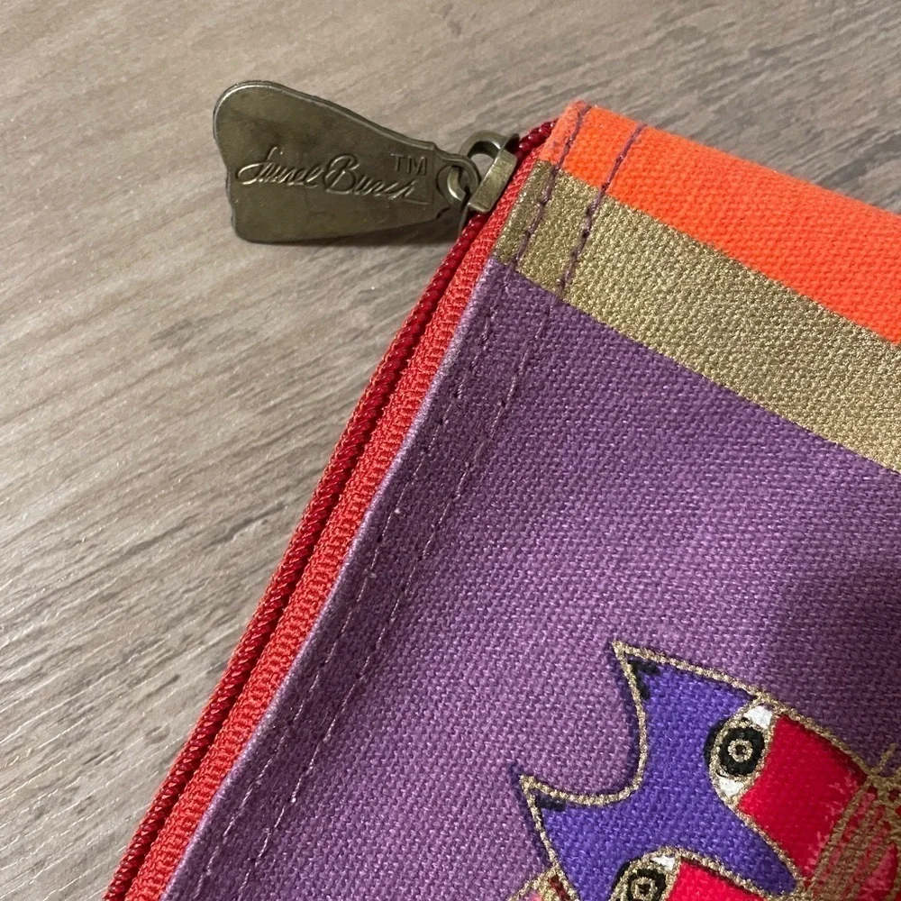Laurel Burch Colorful make up bag Cat Pouch